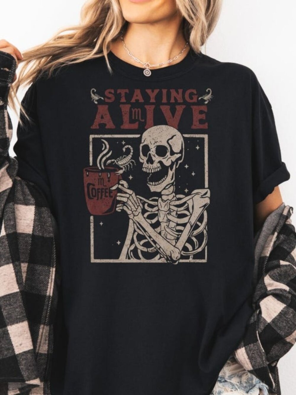 Scorpio Staying Alive T-shirt, Zodiac Dark Humor Tee